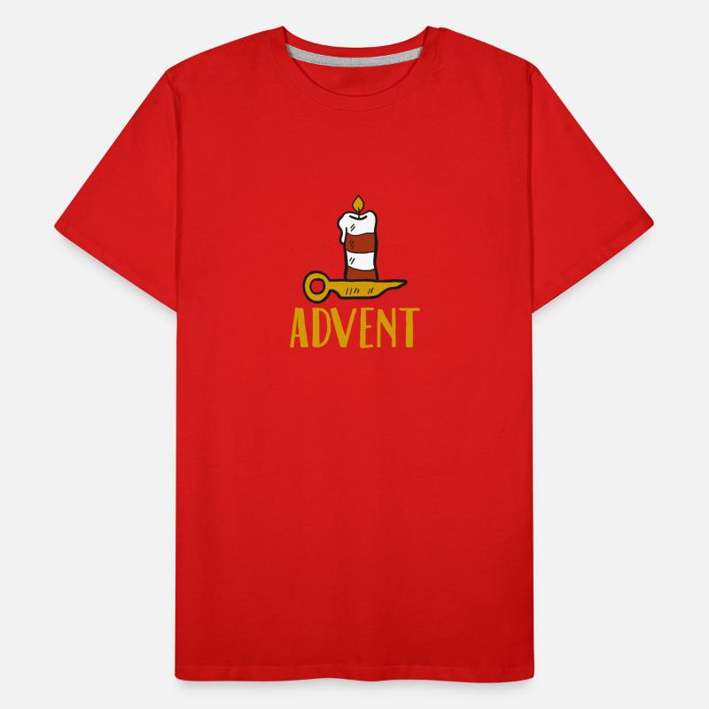 Advent One Candle Weihnachtszeit Countdown Cool Männer Premium Bio T-Shirt