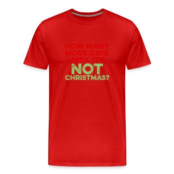 Combien de jours de plus jusqu'à ce que ce ne soit pas Noël? Hater - T-shirt bio Premium Homme - rouge - Devant - Damien (186cm)