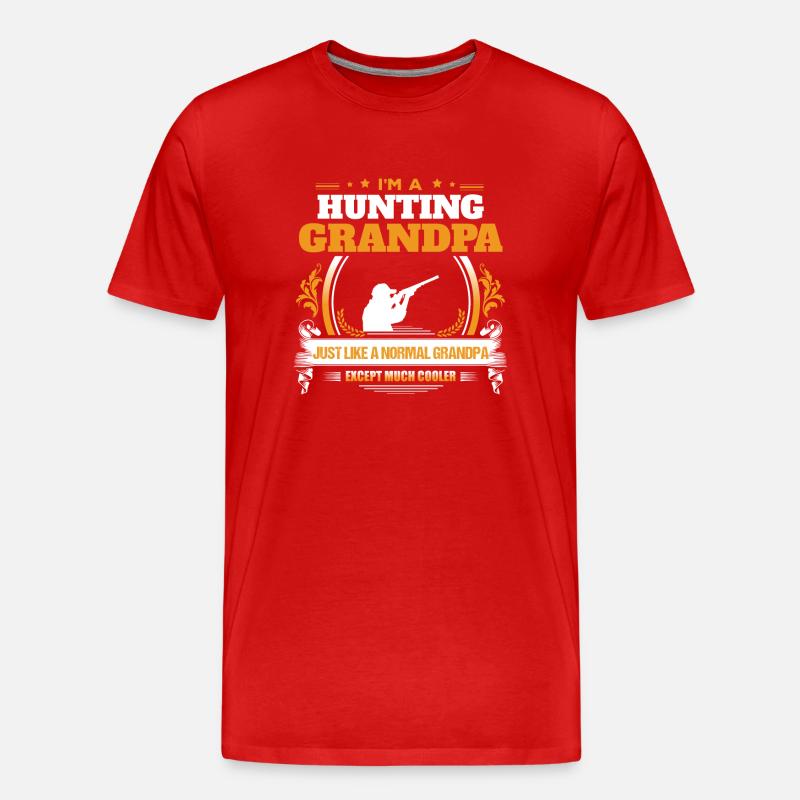 Jagd-Großvater-Hemd-Geschenk-Idee - Männer Premium Bio T-Shirt - Rot