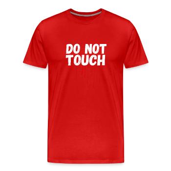 pas Touch Blood Saying Horror anti Demo me too lol - T-shirt bio Premium Homme - rouge - Devant - Damien (186cm)