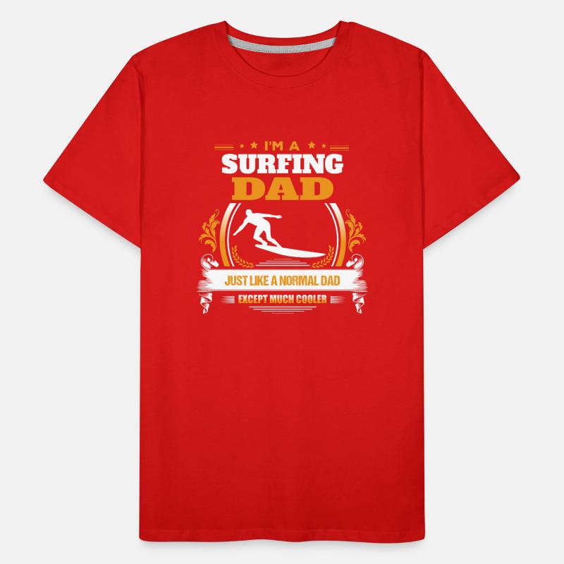 Surfender Vati-Hemd-Geschenk-Idee Männer Premium Bio T-Shirt