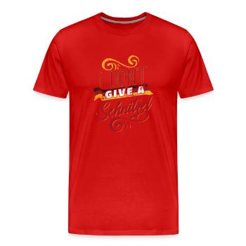 Funny Schnitzel Shirt German Flag - Men's Premium Organic T-Shirt - red - Front - Damien (186cm)
