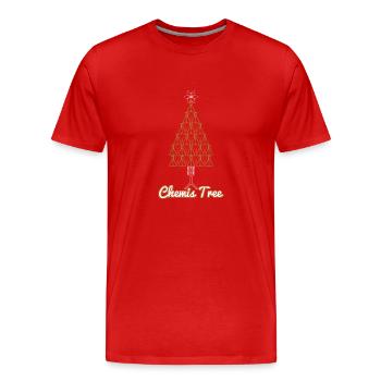 Chemis Tree Chemist Christmas Tree Gift W - Men's Premium Organic T-Shirt - red - Front - Damien (186cm)