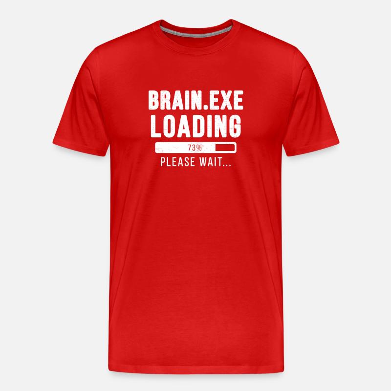 Brain.exe loading ... please wait! - Men's Premium Organic T-Shirt - red