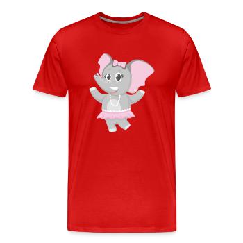 elephant elefant mammut animal tiere10 - Männer Premium Bio T-Shirt - Rot - Vorne - Damien (186cm)
