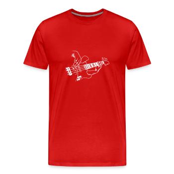 Bass Gitarrist Musik Gitarrist Musiker Rock - Männer Premium Bio T-Shirt - Rot - Vorne - Damien (186cm)