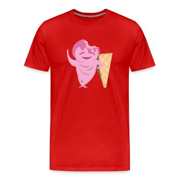 Ice cream / flirting / gift / T shirt - Men's Premium Organic T-Shirt - red - Front - Damien (186cm)