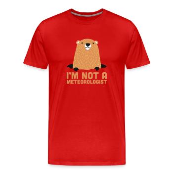 Ich bin kein Meteorologe Cute Groundhog Forecasting - Männer Premium Bio T-Shirt - Rot - Vorne - Damien (186cm)