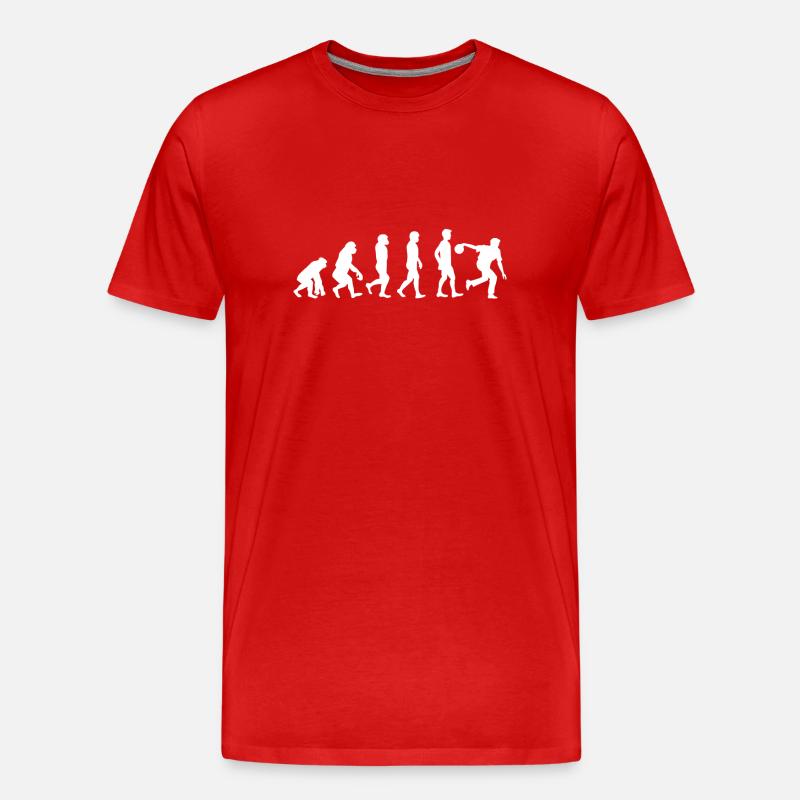 Bowling Evolution - bowling - bowling - cadeau - T-shirt bio Premium Homme - rouge