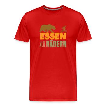 Essen auf Rädern - Männer Premium Bio T-Shirt - Rot - Vorne - Damien (186cm)
