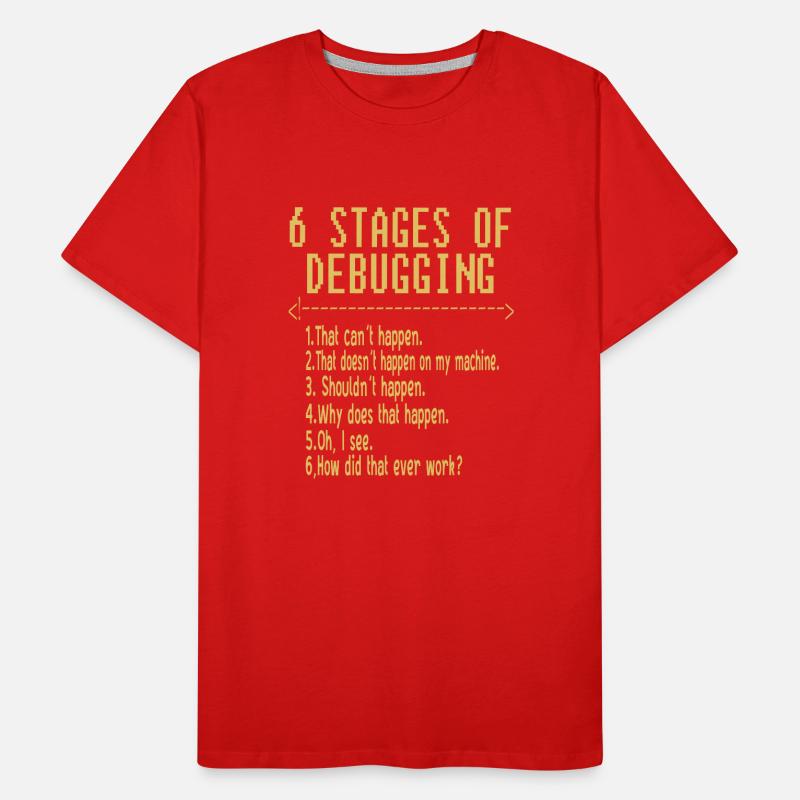6 Stufen eines Fehlers - PC - CNC Männer Premium Bio T-Shirt