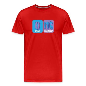 Funny - OMG - Element - Lustig - Cool - Geschenk - T-shirt bio Premium Homme - rouge - Devant - Damien (186cm)