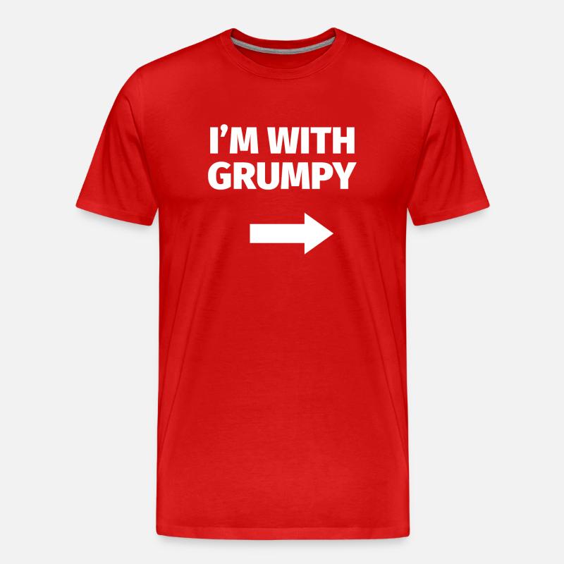 I'm with grumpy - Men's Premium Organic T-Shirt - red