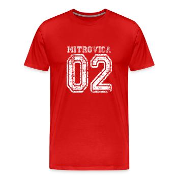 Mitrovice Mitrovica 02 Kosovo Kennzeichen Geschenk - Männer Premium Bio T-Shirt - Rot - Vorne - Damien (186cm)