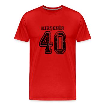 40 Kirsehir Türkisches Nummernschild als Geschenk - Männer Premium Bio T-Shirt - Rot - Vorne - Damien (186cm)