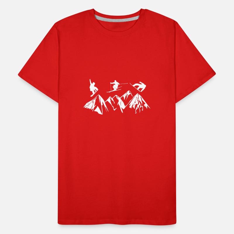 Ski, ski, ski, remontées mécaniques, Skispri T-shirt bio Premium Homme