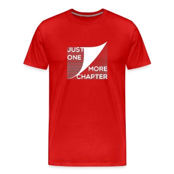 Bookworm - only a chapter - Men's Premium Organic T-Shirt - red - Front - Damien (186cm)