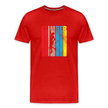 grimper grimpeur cadeau bouldering bouldering - T-shirt bio Premium Homme - rouge - Devant - Damien (186cm)