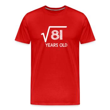 Racine de 81 9 ans - T-shirt bio Premium Homme - rouge - Devant - Damien (186cm)