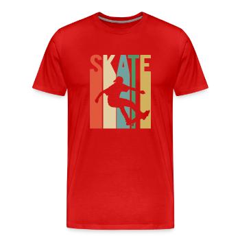 Skateboarding Skater Skateboard Skating Vintage - Männer Premium Bio T-Shirt - Rot - Vorne - Damien (186cm)