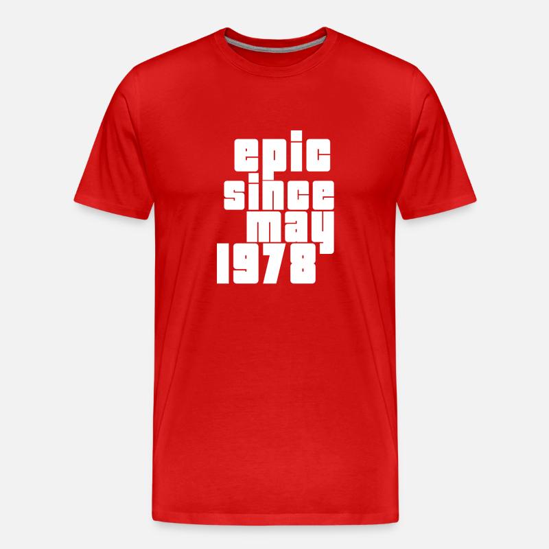 epic since may 1978 - Männer Premium Bio T-Shirt - Rot