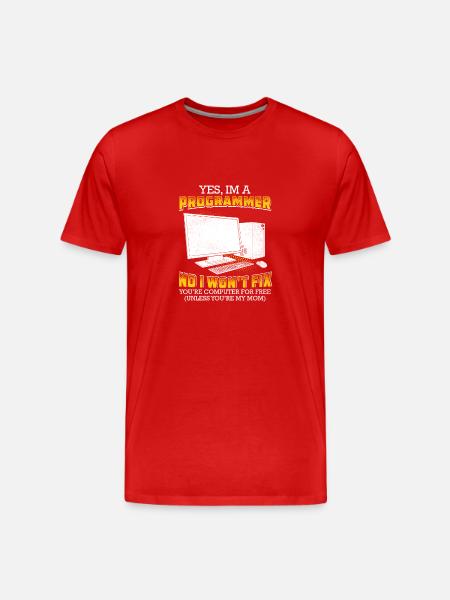 Programmierer / Informatiker / Geschenk - Männer Premium Bio T-Shirt - Rot