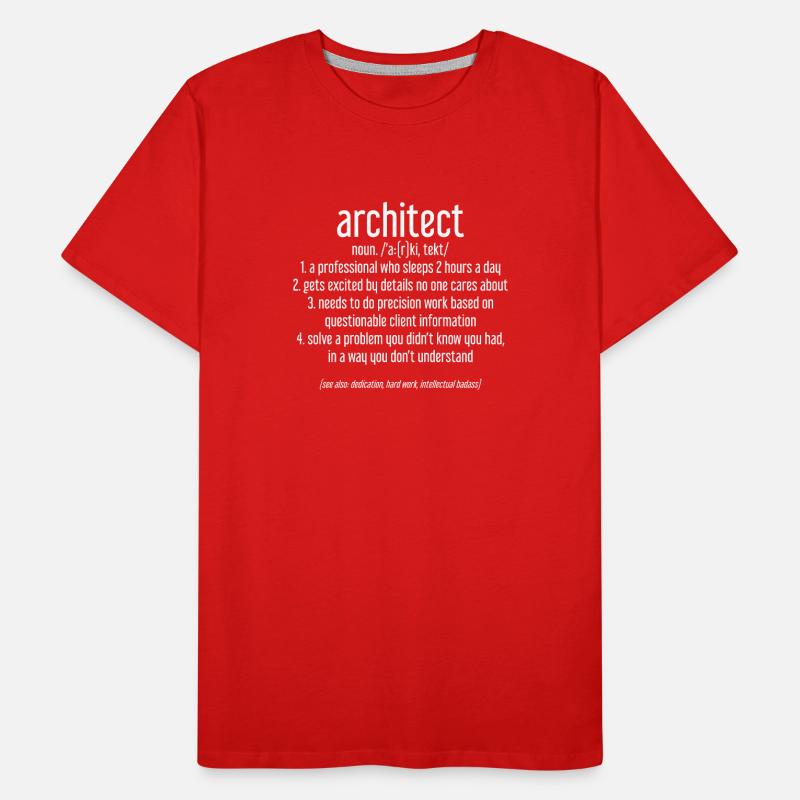 ARCHITECT - ARCHITECT - BUILDING - DRAWING Men's Premium Organic T-Shirt