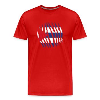 Griffe griffe origine indigène Cuba png - T-shirt bio Premium Homme - rouge - Devant - Damien (186cm)
