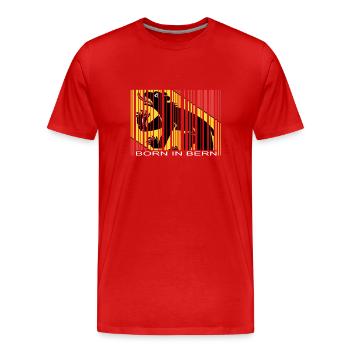 Né à Berne Suisse Suisse Né dans le don - T-shirt bio Premium Homme - rouge - Devant - Damien (186cm)