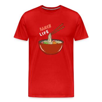 Vietnamesische Instant Nudeln Ramen Life Suppe - Männer Premium Bio T-Shirt - Rot - Vorne - Damien (186cm)
