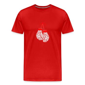 Brain Gloves - Männer Premium Bio T-Shirt - Rot - Vorne - Damien (186cm)