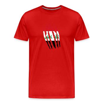 Claw claw cracks origin Iraq png - Men's Premium Organic T-Shirt - red - Front - Damien (186cm)