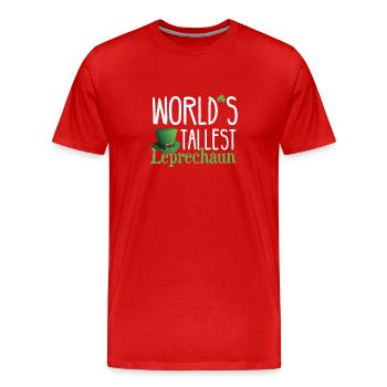 Leprechaun St.Patricks Day Shirt Geschenk - Männer Premium Bio T-Shirt - Rot - Vorne - Damien (186cm)