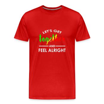 Reggae music chilling gift Reggaeton - Men's Premium Organic T-Shirt - red - Front - Damien (186cm)