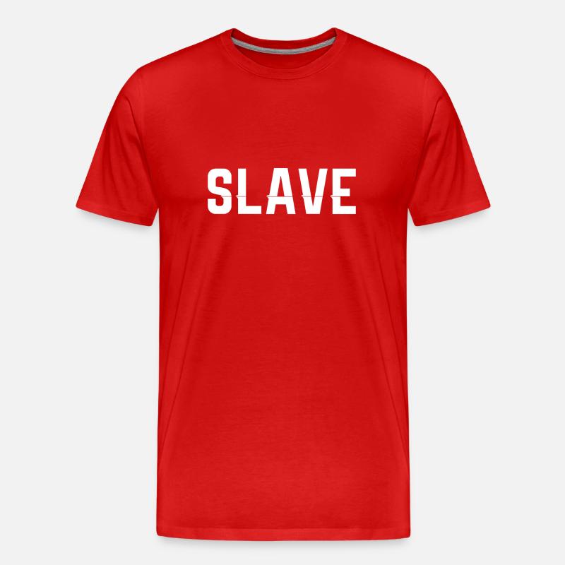 Slave - Männer Premium Bio T-Shirt - Rot