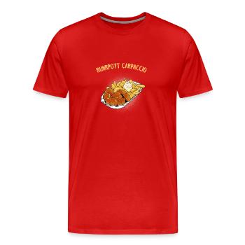 ruhrpott carpaccio Geschenk Curry Pommes - Männer Premium Bio T-Shirt - Rot - Vorne - Damien (186cm)
