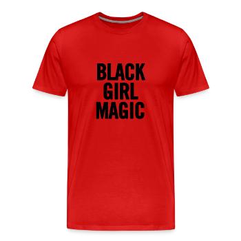 Black Girl Magic 2 Noir - T-shirt bio Premium Homme - rouge - Devant - Damien (186cm)