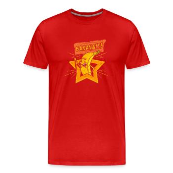 Banana - Bananen-Aufstand - Männer Premium Bio T-Shirt - Rot - Vorne - Damien (186cm)