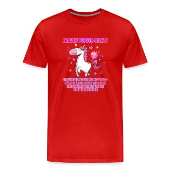 Frauen pupsen nicht - Männer Premium Bio T-Shirt - Rot - Vorne - Damien (186cm)