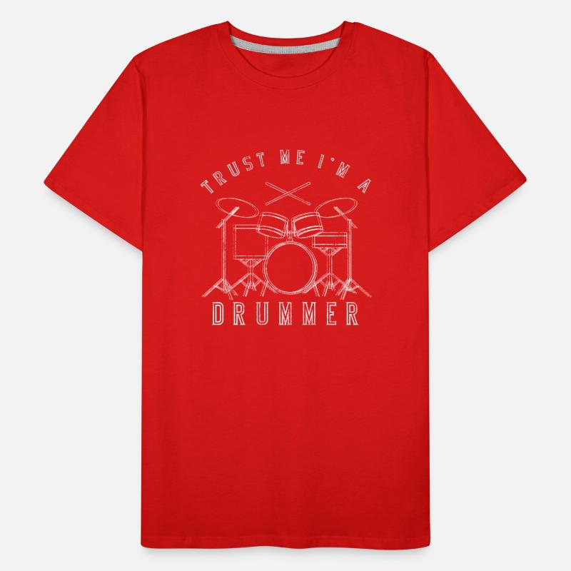 Batteur de batteur de batteur de cadeau T-shirt bio Premium Homme