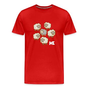 Black sheep - me - different - unusual - Men's Premium Organic T-Shirt - red - Front - Damien (186cm)