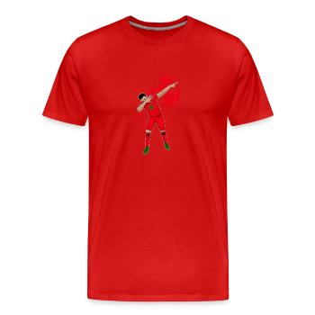 Maroc Équipe nationale de football - T-shirt bio Premium Homme - rouge - Devant - Damien (186cm)