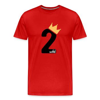 2 cadeau d'anniversaire - T-shirt bio Premium Homme - rouge - Devant - Damien (186cm)
