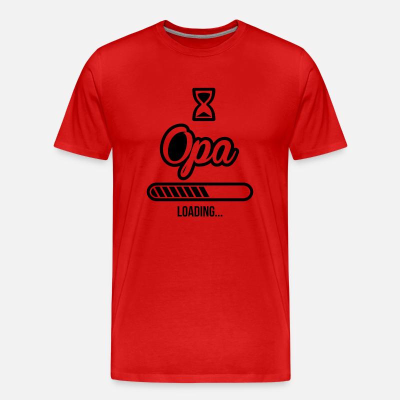 Opa Loading - Männer Premium Bio T-Shirt - Rot