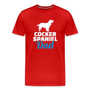Cocker Spaniel - T-shirt bio Premium Homme - rouge - Devant - Damien (186cm)