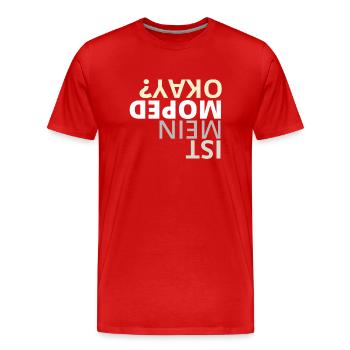 Moped Geschenk für Moped Freunde - Männer Premium Bio T-Shirt - Rot - Vorne - Damien (186cm)