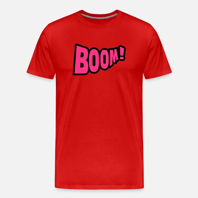 Boom - Männer Premium Bio T-Shirt - Rot