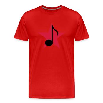 Musik / Musiker / Music / Musician - Männer Premium Bio T-Shirt - Rot - Vorne - Damien (186cm)
