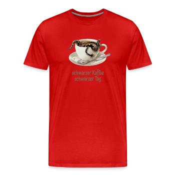 Salamandre du café 1 - T-shirt bio Premium Homme - rouge - Devant - Damien (186cm)