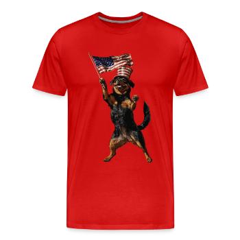 Rottweiler - Männer Premium Bio T-Shirt - Rot - Vorne - Damien (186cm)